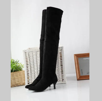 Womens Suede Tall Plus Size Boots